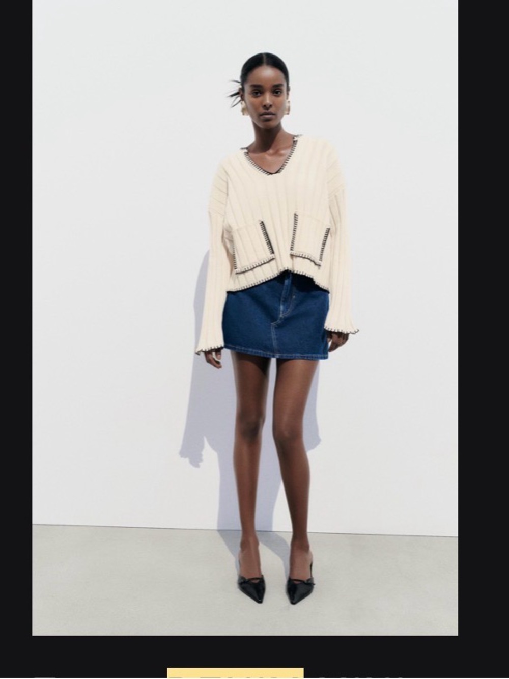 Zara DENIM MINI SKIRT